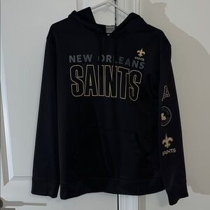 Black Fanatics Polyester New Orleans Saints Hoo Dat Hoodie Hooded sweatshirt L